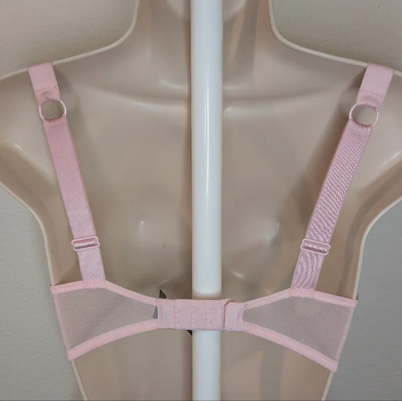 Victoria's Secret Bombshell Plunge Shine Strap Plunge Push Up Bra Eyelash 32D - Picture 4 of 11